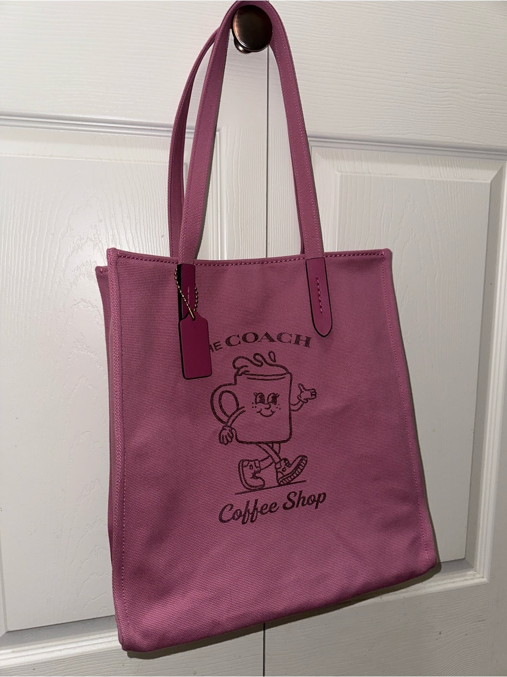 Coach Pink 'Coffee Shop' Tote with Matching Wristlet and Pouch - Picture 8 of 15
